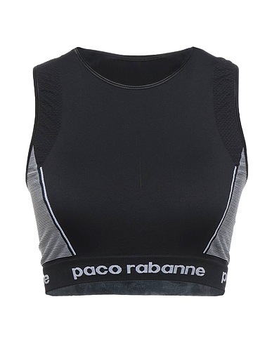 RABANNE Athletic tops Black 90% Polyamide, 7% Polypropylene, 3% Elastane