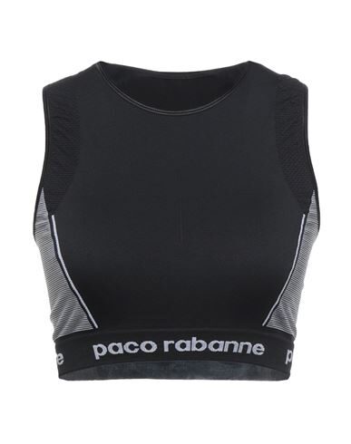 Rabanne Sportive Cropped  Top With Logo In Black