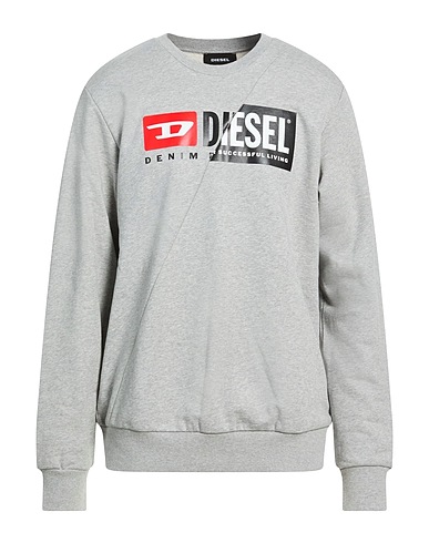 DIESEL Sweatshirt Light grey 100% Cotton, Elastane