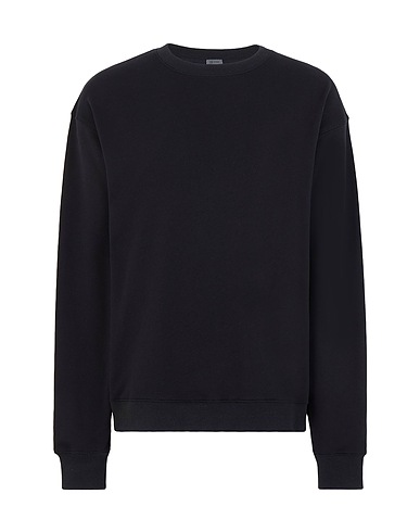 8 by YOOX Sweatshirt ORGANIC COTTON CREW-NECK SWEATER
 Schwarz 100% Organische Baumwolle