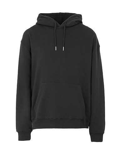 8 by YOOX スウェット ORGANIC COTTON HOODED SWEATER
 ブラック オーガニックコットン 100%