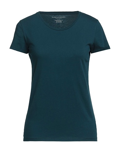 MAJESTIC FILATURES Basic T-Shirt Dark green 100% Cotton