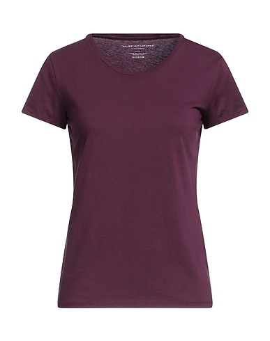 MAJESTIC FILATURES Basic T-shirt Plum 100% Cotton