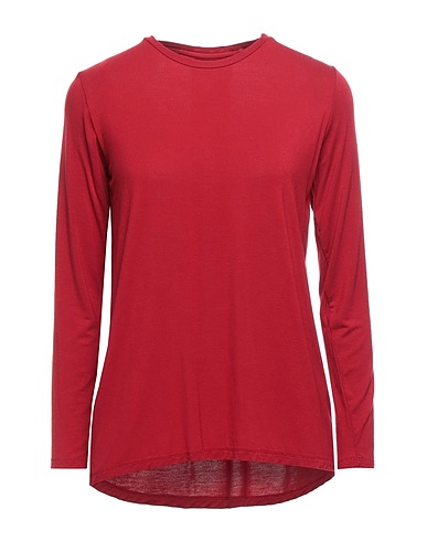 MAJESTIC FILATURES Basic T-shirt Red 94% Viscose, 6% Elastane