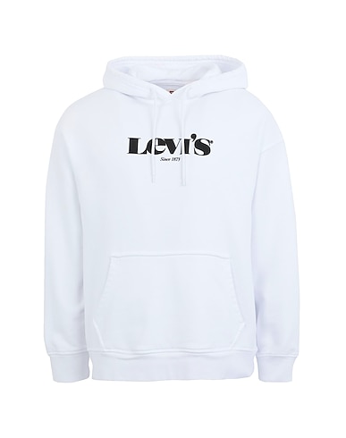 LEVI'S Hooded track jacket  T2 RELAXED GRAPHIC HOODIE
 White 100% Cotton