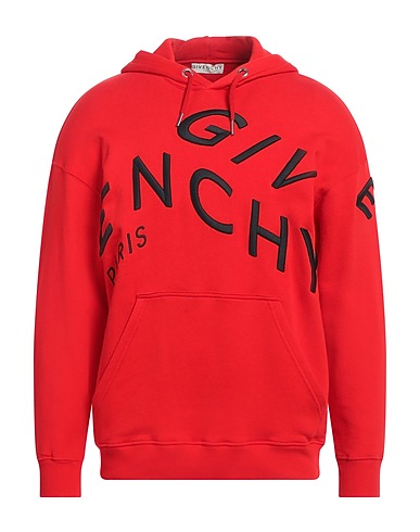 GIVENCHY Hooded sweatshirt Red 100% Cotton, Polyester, Ceramic