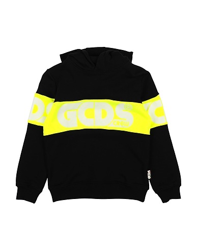 GCDS MINI Sweatshirt Black 75% Polyester, 25% Cotton