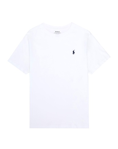 POLO RALPH LAUREN T-shirt Cotton Jersey Crewneck Tee
 Bianco 100% Cotone