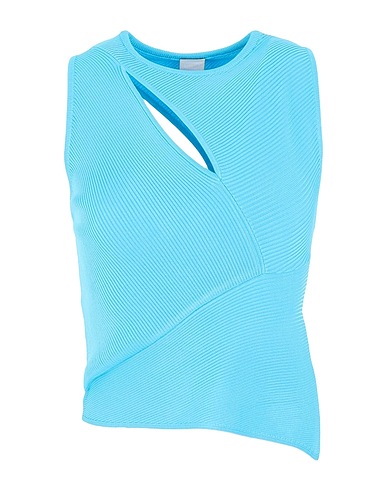 8 by YOOX Top VISCOSE KNIT CUT-OUT CROP TOP
 Tūrkis 80% Viskose, 20% Elastan