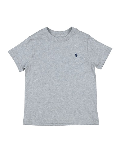 POLO RALPH LAUREN T-shirt Cotton Jersey Crewneck Tee Light grey 100% Cotton