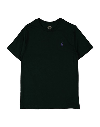 POLO RALPH LAUREN T-shirt Cotton Jersey Crewneck Tee Dark green 100% Cotton