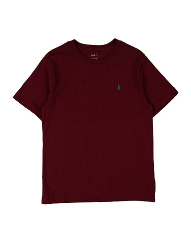 POLO RALPH LAUREN T-shirt Cotton Jersey Crewneck Tee Burgundy 100% Cotton