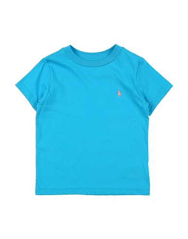 POLO RALPH LAUREN T-shirt Cotton Jersey Crewneck Tee Azure 100% Cotton