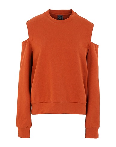 8 by YOOX Felpa ORGANIC COTTON CUT-OUT DETAIL SWEATER
 Ruggine 100% Cotone