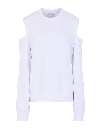 8 by YOOX Sweatshirt ORGANIC COTTON CUT-OUT DETAIL SWEATER
 White 100% Cotton