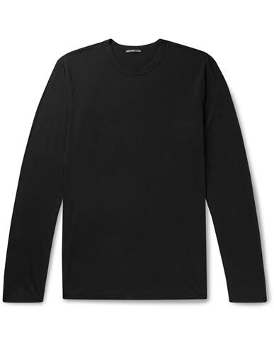 Shop James Perse Man T-shirt Black Size 4 Cotton