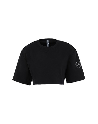 ADIDAS by STELLA McCARTNEY Crop top ASMC CROP TEE
 Black 53% Organic cotton, 47% Recycled polyester