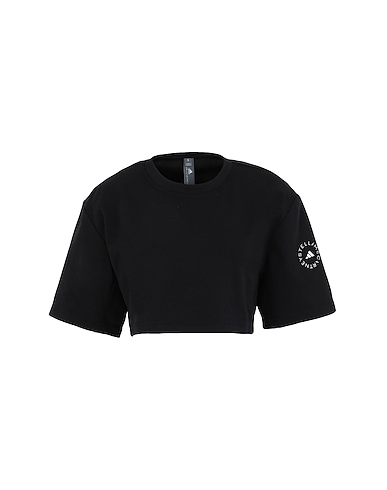 ADIDAS BY STELLA MCCARTNEY ADIDAS BY STELLA MCCARTNEY ASMC CROP TEE WOMAN T-SHIRT BLACK SIZE L ORGANIC COTTON, RECYCLED POLYEST 12560423JN 4