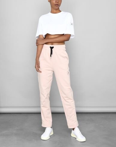 Adidas By Stella Mccartney Future Playground Cropped Active Tee In White