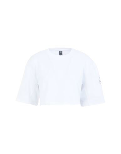 Adidas By Stella Mccartney Future Playground Cropped Active Tee In White