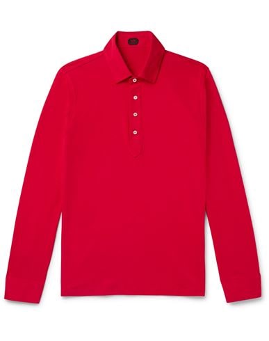 Shop Mp Massimo Piombo Man Polo Shirt Red Size S Cotton