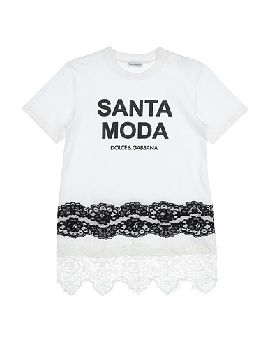 DOLCE&GABBANA T-shirt White 100% Cotton, Polyester, Polyamide