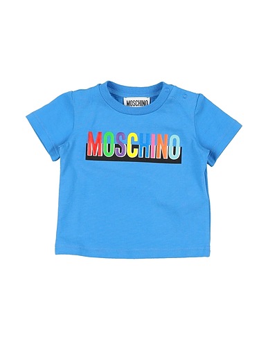 MOSCHINO BABY T-shirt Azure 94% Cotton, 6% Elastane
