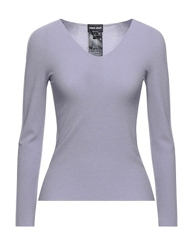 GIORGIO ARMANI Basic T-shirt Lilac 76% Viscose, 24% Polyester