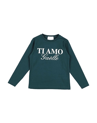 GAëLLE Paris T-shirt Verde scuro 90% Cotone, 10% Elastan