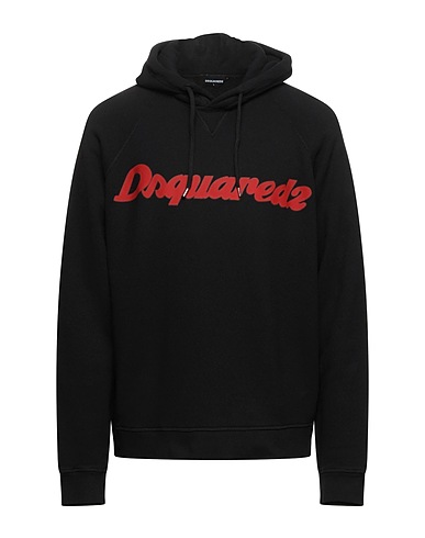 DSQUARED2 Hoodie Schwarz 100% Baumwolle, Elastan