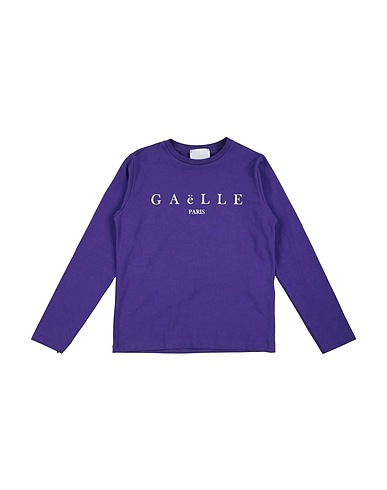 GAëLLE Paris T-shirt Purple 90% Cotton, 10% Elastane