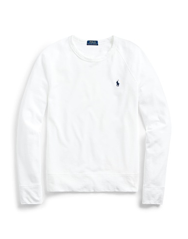 POLO RALPH LAUREN Sweatshirt COTTON SPA TERRY SWEATSHIRT
 White 100% Cotton