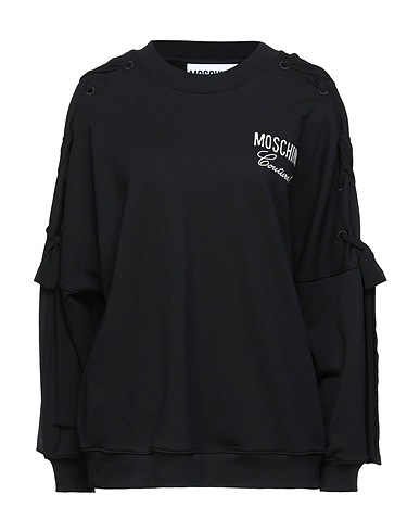 MOSCHINO Sweatshirt COUTURE Black 100% Cotton, Silk