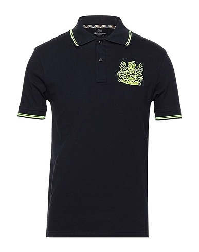 AQUASCUTUM ACTIVE Polo shirt Midnight blue 94% Cotton, 6% Elastane