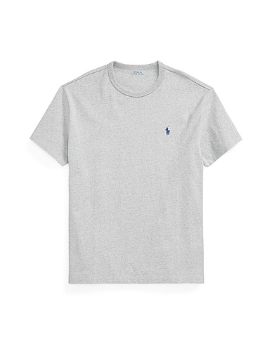 POLO RALPH LAUREN Basic T-Shirt CLASSIC FIT JERSEY T-SHIRT
 Light grey 100% Cotton