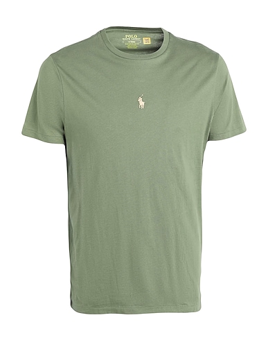 POLO RALPH LAUREN T-shirt basique SHORT SLEEVE JERSEY T-SHIRT
 Vert militaire 100% Coton