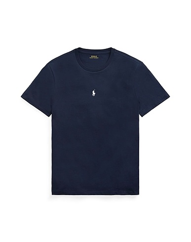 POLO RALPH LAUREN Basic T-shirt SHORT SLEEVE JERSEY T-SHIRT
 Midnight blue 100% Cotton