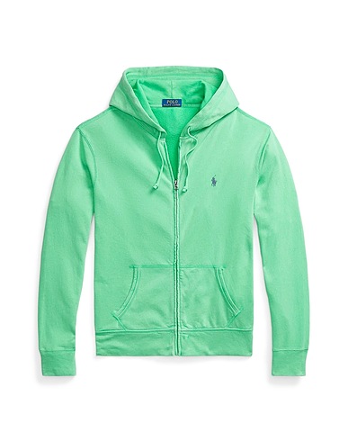 POLO RALPH LAUREN Hooded track jacket  COTTON SPA TERRY HOODIE
 Green 100% Cotton