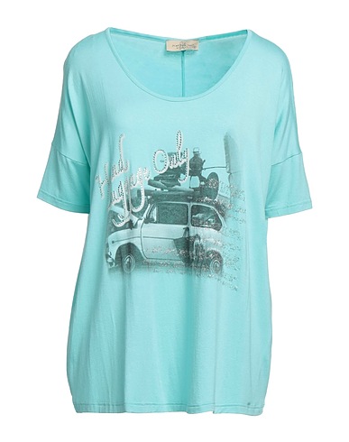 JUST FOR YOU T-shirt Turchese 95% Viscosa, 5% Elastan