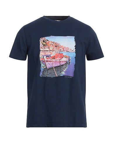 COOPERATIVA PESCATORI POSILLIPO T-shirt Navy blue 94% Cotton, 6% Elastane