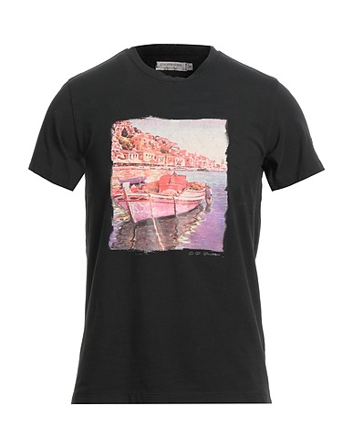 COOPERATIVA PESCATORI POSILLIPO T-shirt Nero 94% Cotone, 6% Elastan