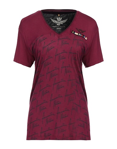 AERONAUTICA MILITARE T-shirt Prugna 100% Viscosa