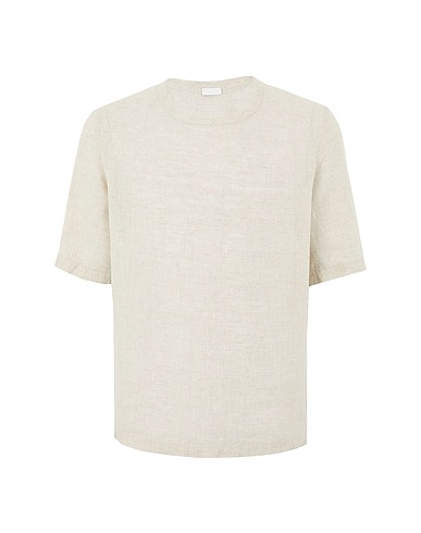 8 by YOOX Linen shirt LINEN LOOSE FIT S/SLEEVE T-SHIRT
 Beige 100% Linen