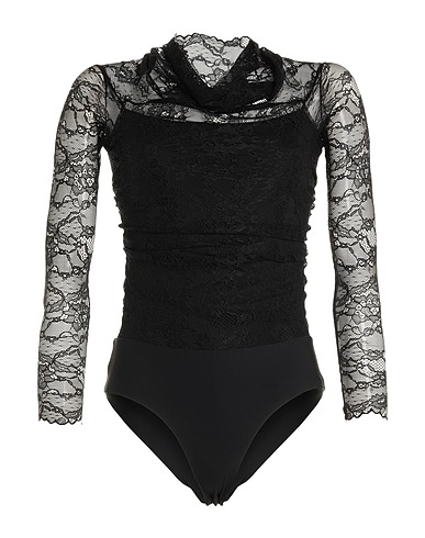PINKO T-shirt Black 88% Polyamide, 12% Elastane