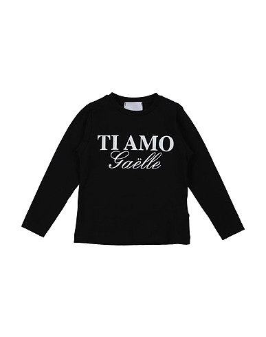 GAëLLE Paris T-shirt Noir 90% Coton, 10% Élasthanne