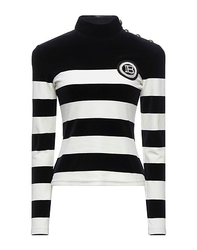 BALMAIN Sweatshirt Black 80% Cotton, 20% Polyester, Copper, Glass, Brass