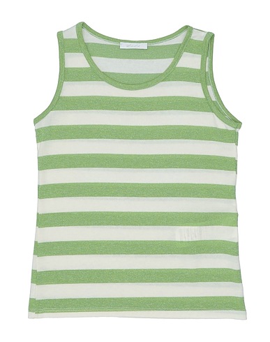 L:Ú L:Ú by MISS GRANT Tank top Green 40% Cotton, 31% Viscose, 13% Synthetic fibers, 8% Linen, 8% Metallic fiber