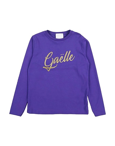 GAëLLE Paris T-shirt Purple 90% Cotton, 10% Elastane