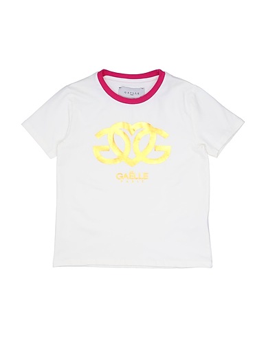 GAëLLE Paris T-shirt White 95% Cotton, 5% Elastane