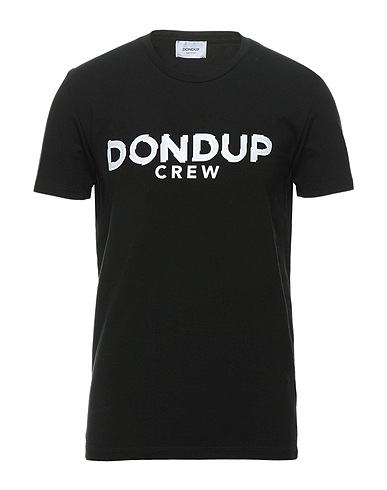 DONDUP T-shirt Black 95% Cotton, 5% Elastane